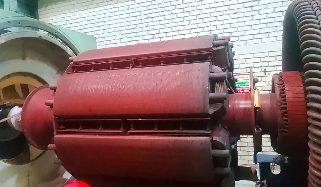 Alternator rotor removed for inspection
